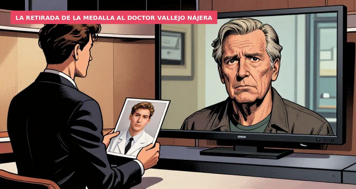 La retirada de la medalla al doctor Vallejo Nájera