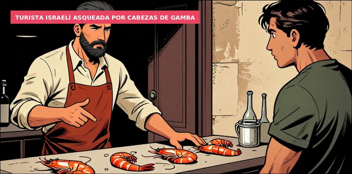 Turista israelí asqueada por cabezas de gamba