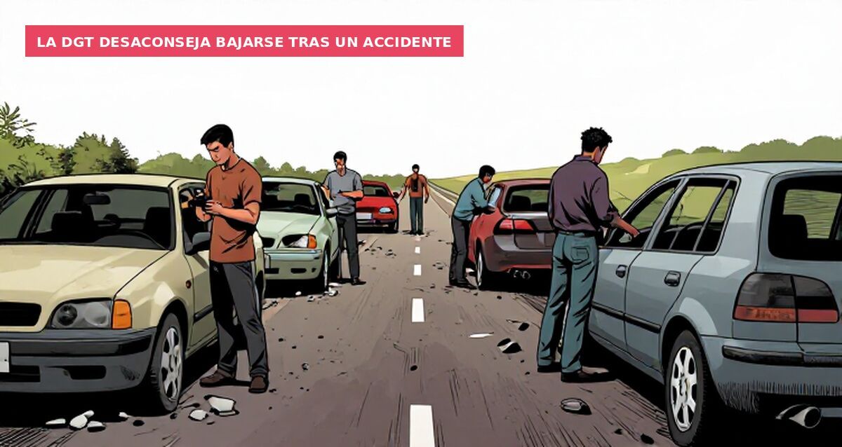 La DGT desaconseja bajarse tras un accidente