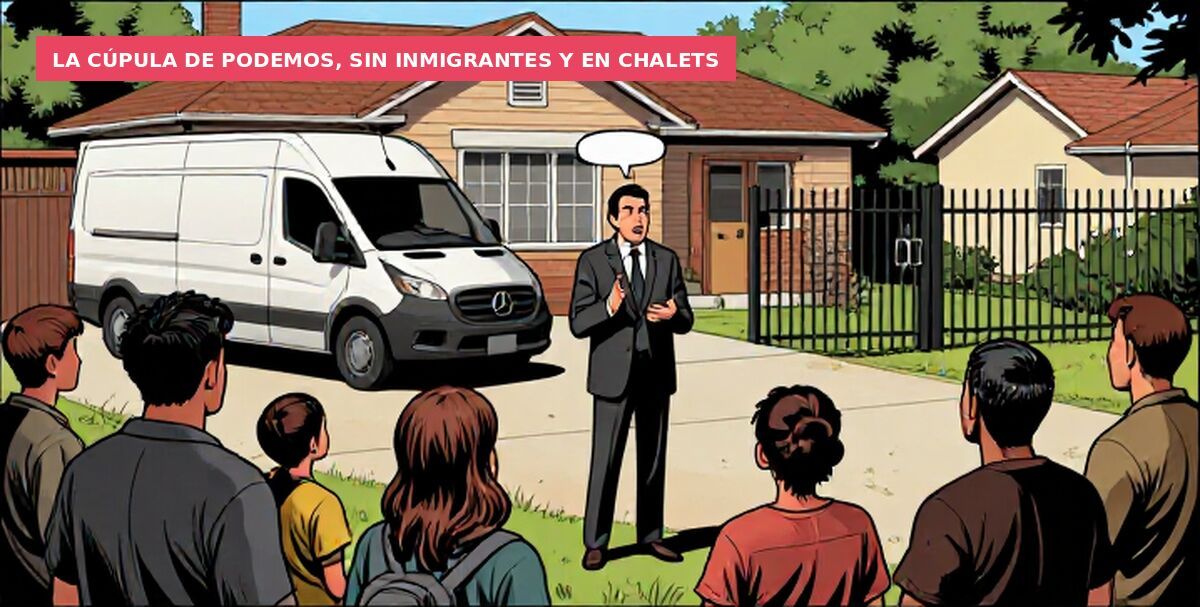 La cúpula de Podemos, sin inmigrantes y en chalets