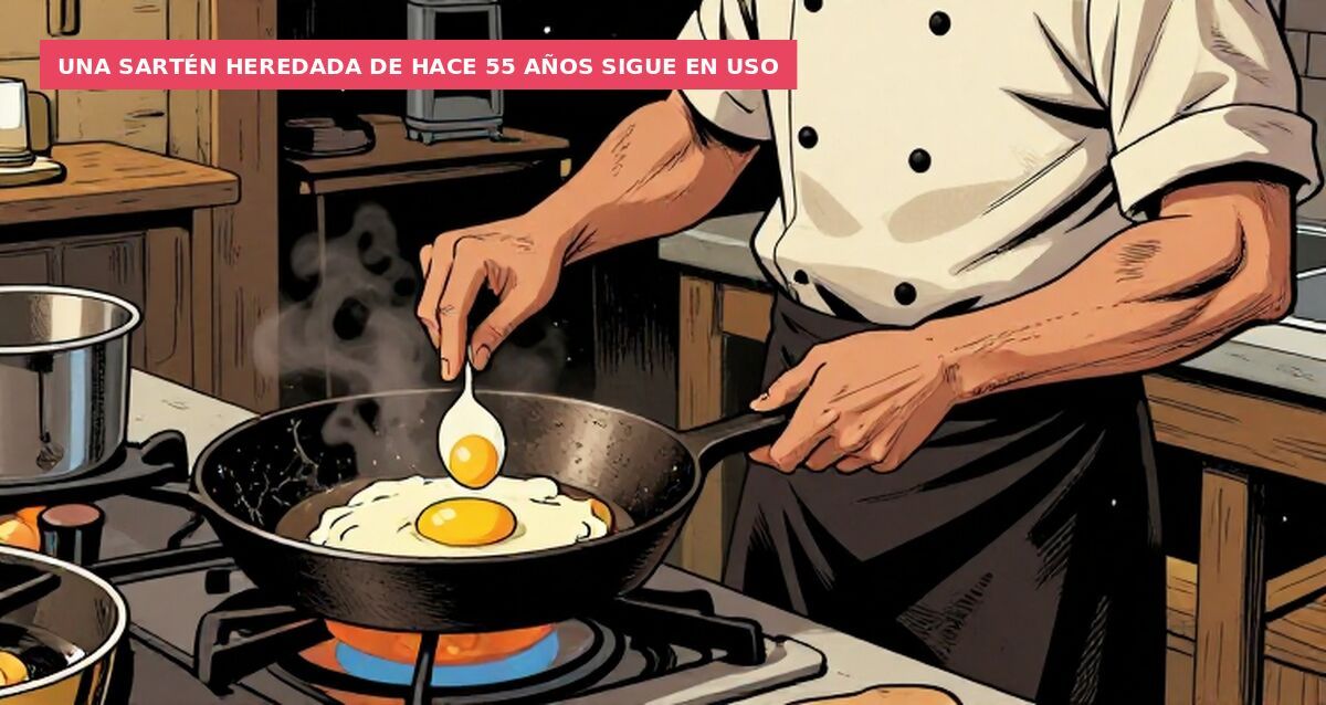 Una sartén heredada de hace 55 años sigue en uso