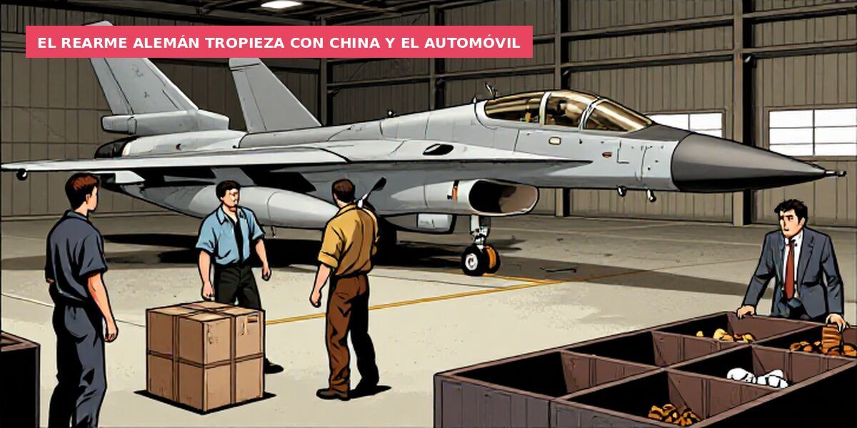El rearme alemán tropieza con China y el automóvil