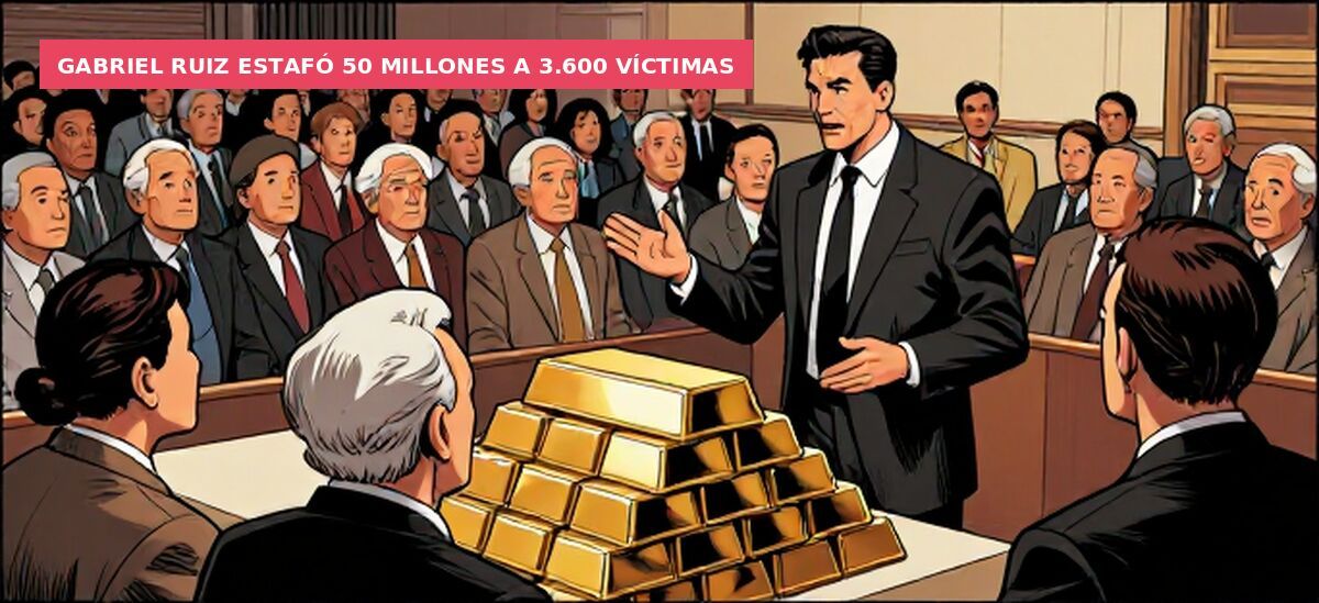 Gabriel Ruiz estafó 50 millones a 3.600 víctimas