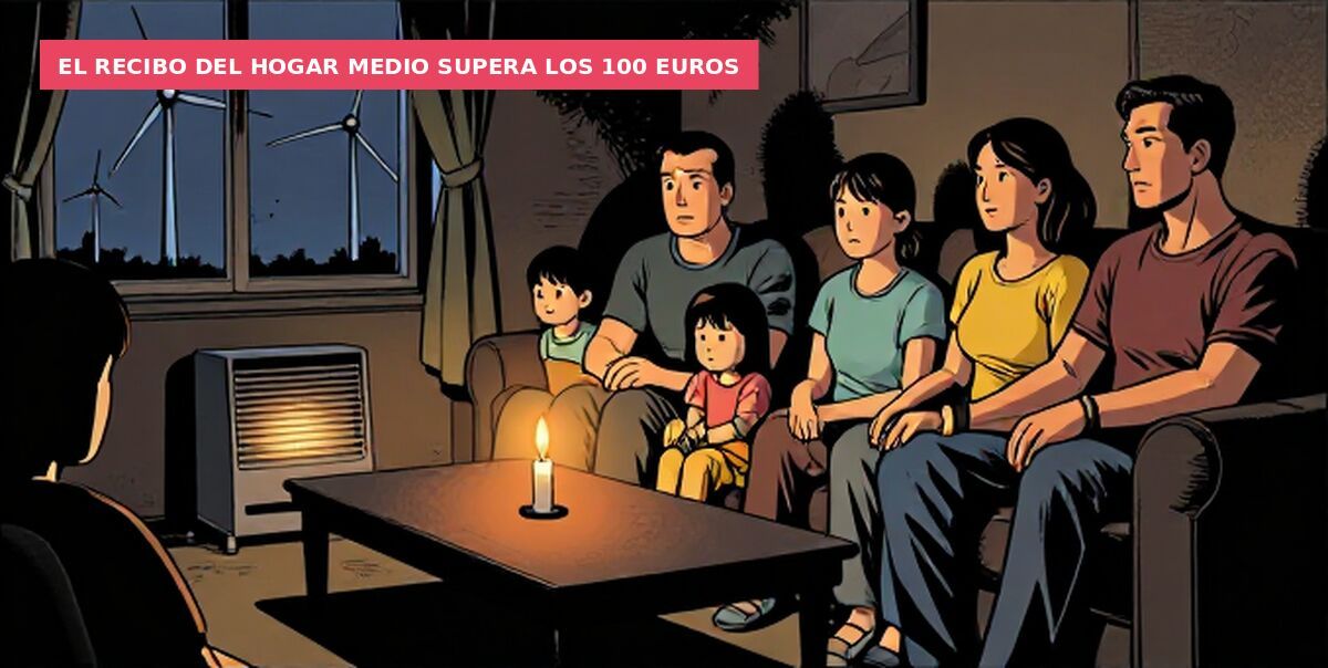 El recibo del hogar medio supera los 100 euros