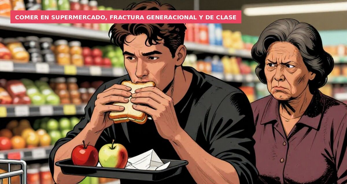 Comer en supermercado, fractura generacional y de clase