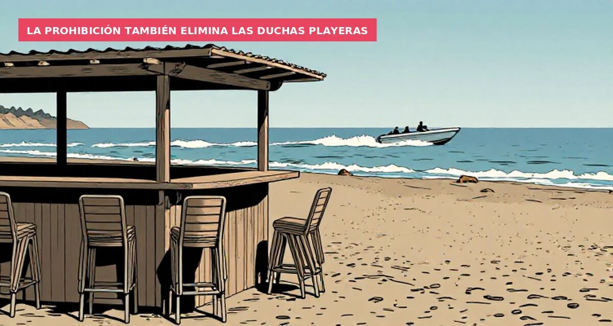 La prohibición también elimina las duchas playeras