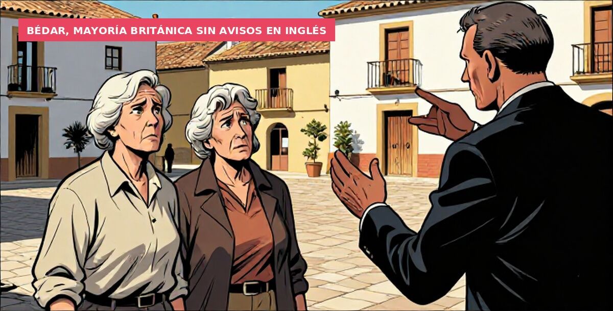 Bédar, mayoría británica sin avisos en inglés