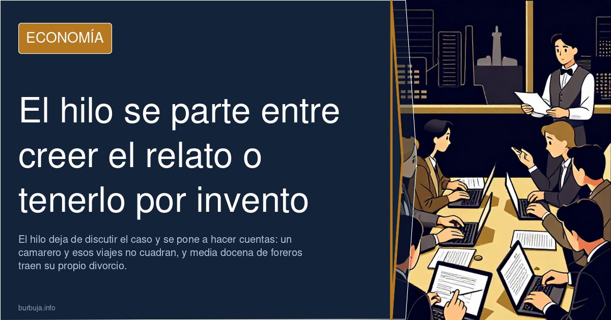 El hilo se parte entre creer el relato o tenerlo por invento
