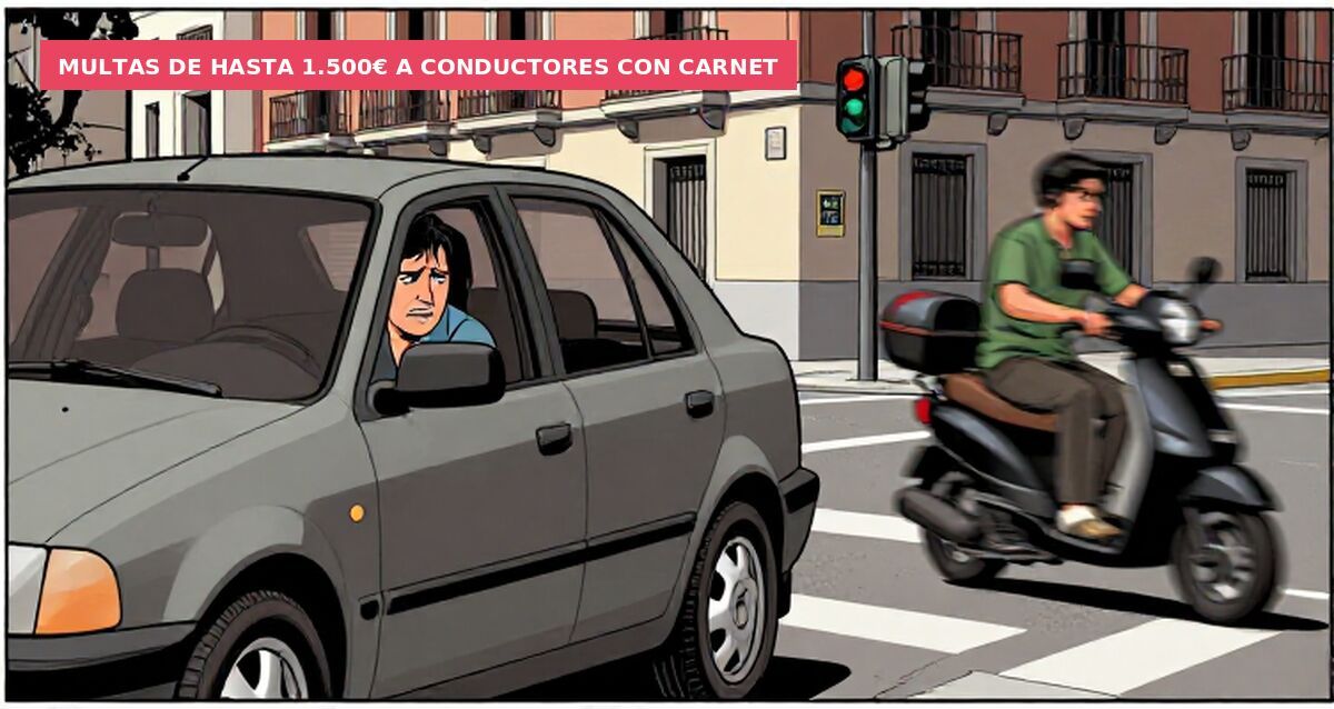 Multas de hasta 1.500€ a conductores con carnet