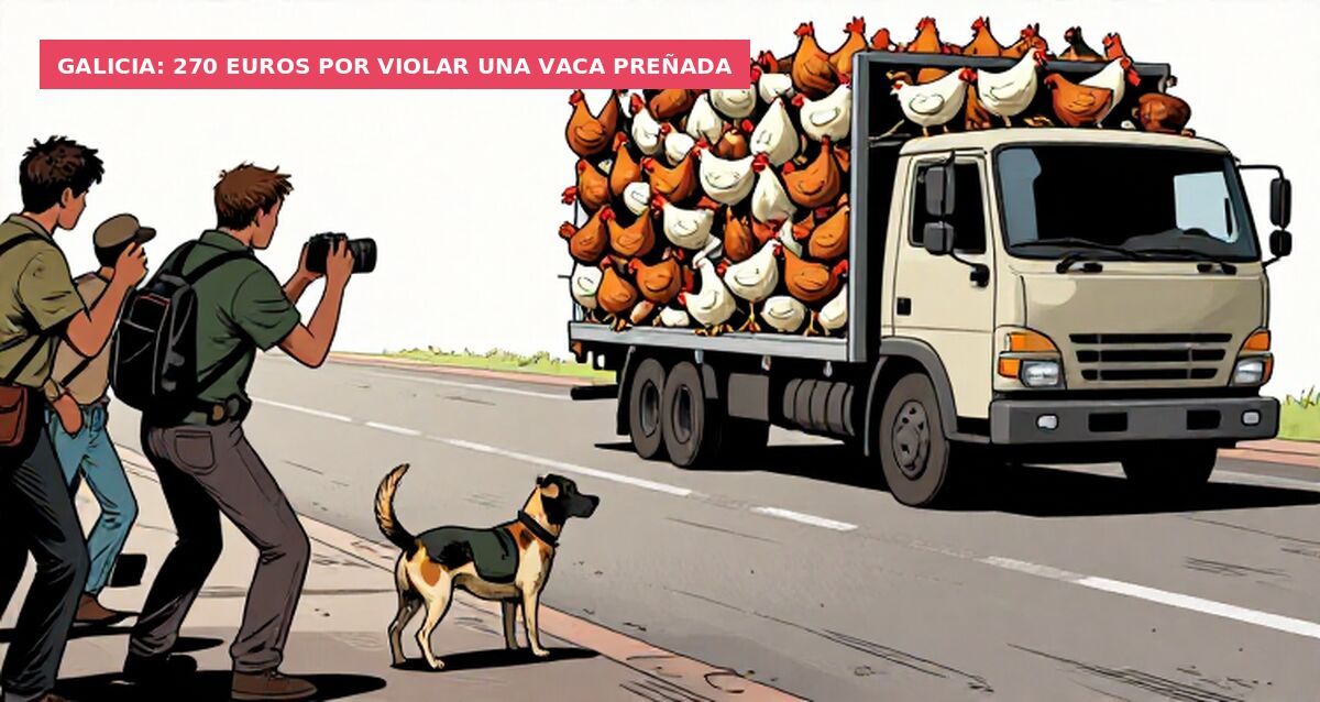 Galicia: 270 euros por violar una vaca preñada