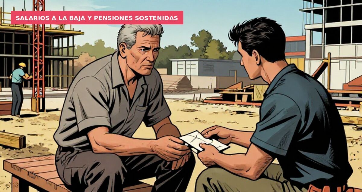 Salarios a la baja y pensiones sostenidas