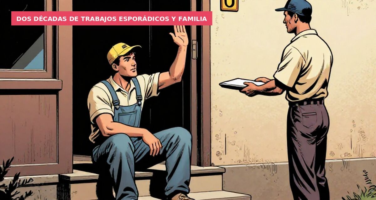 Dos décadas de trabajos esporádicos y familia