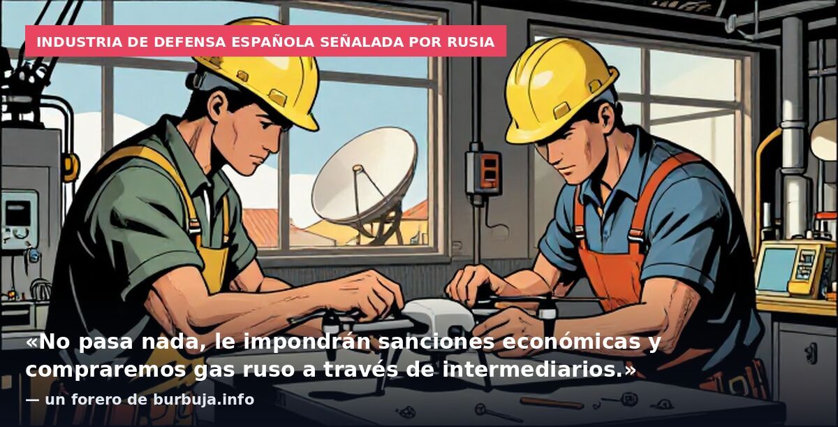 Industria de defensa española señalada por Rusia: «No pasa nada, le impondrán sanciones económicas y compraremos gas ruso a través de intermediarios.» — un forero de burbuja.info