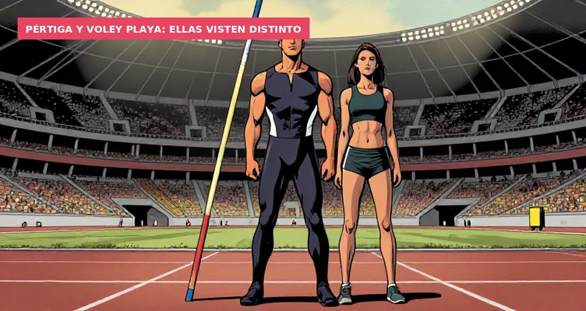 Pértiga y voley playa: ellas visten distinto