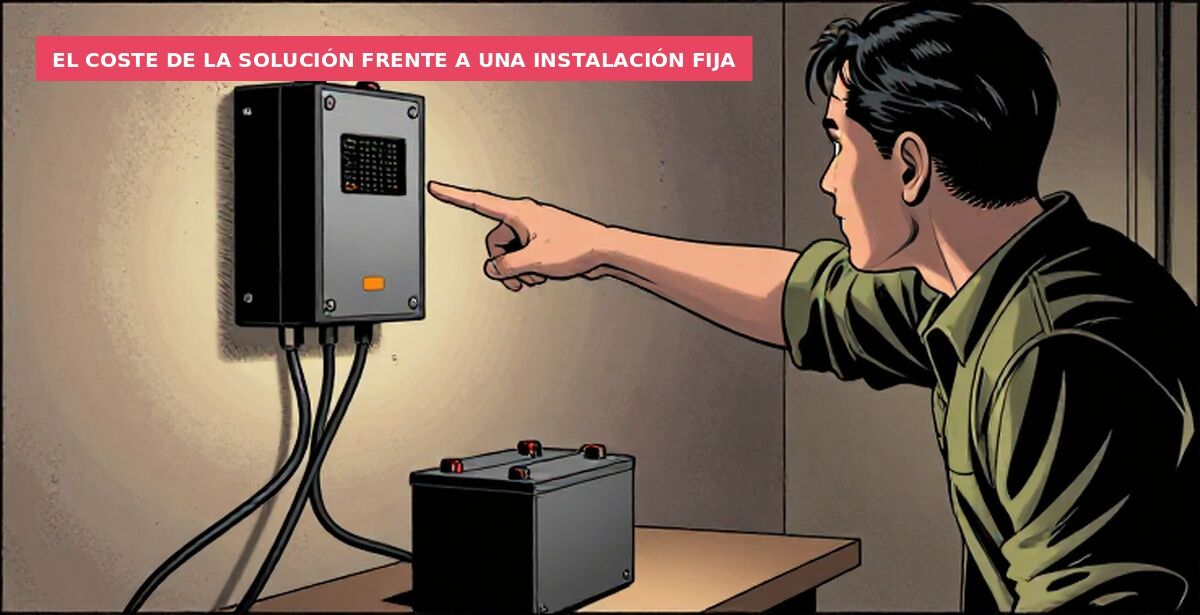 El coste de la solución frente a una instalación fija