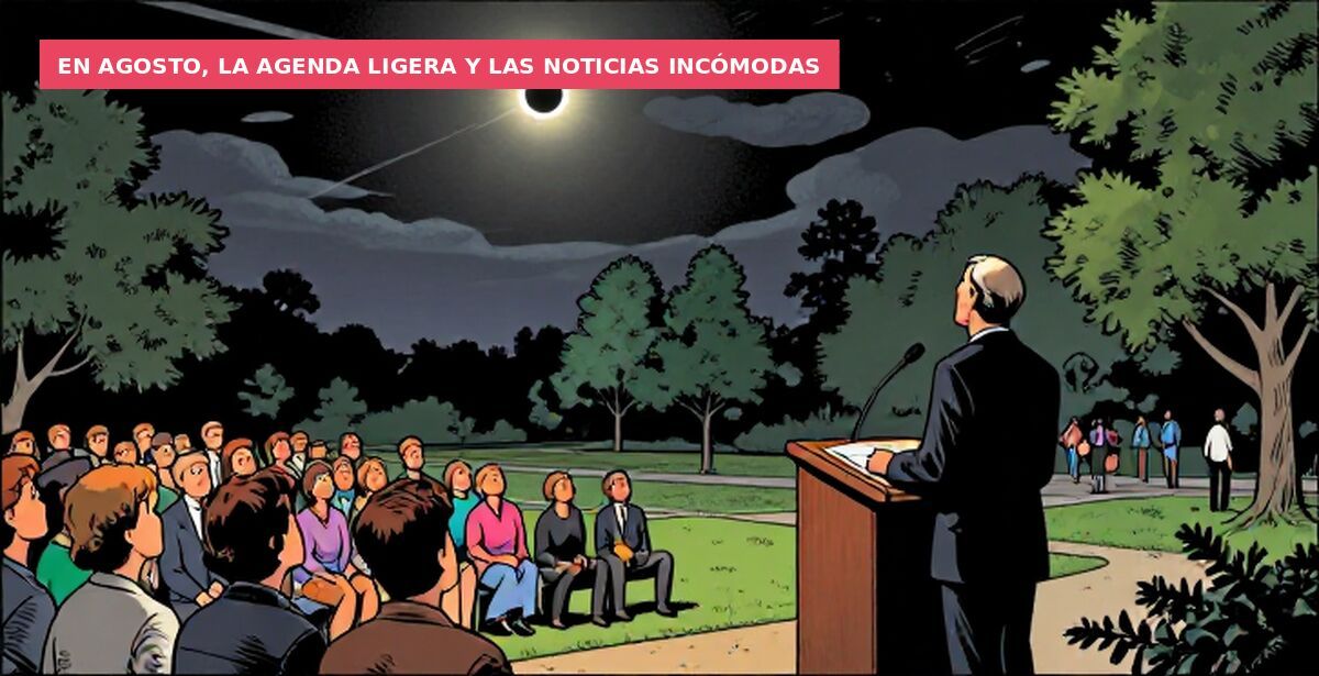 En agosto, la agenda ligera y las noticias incómodas