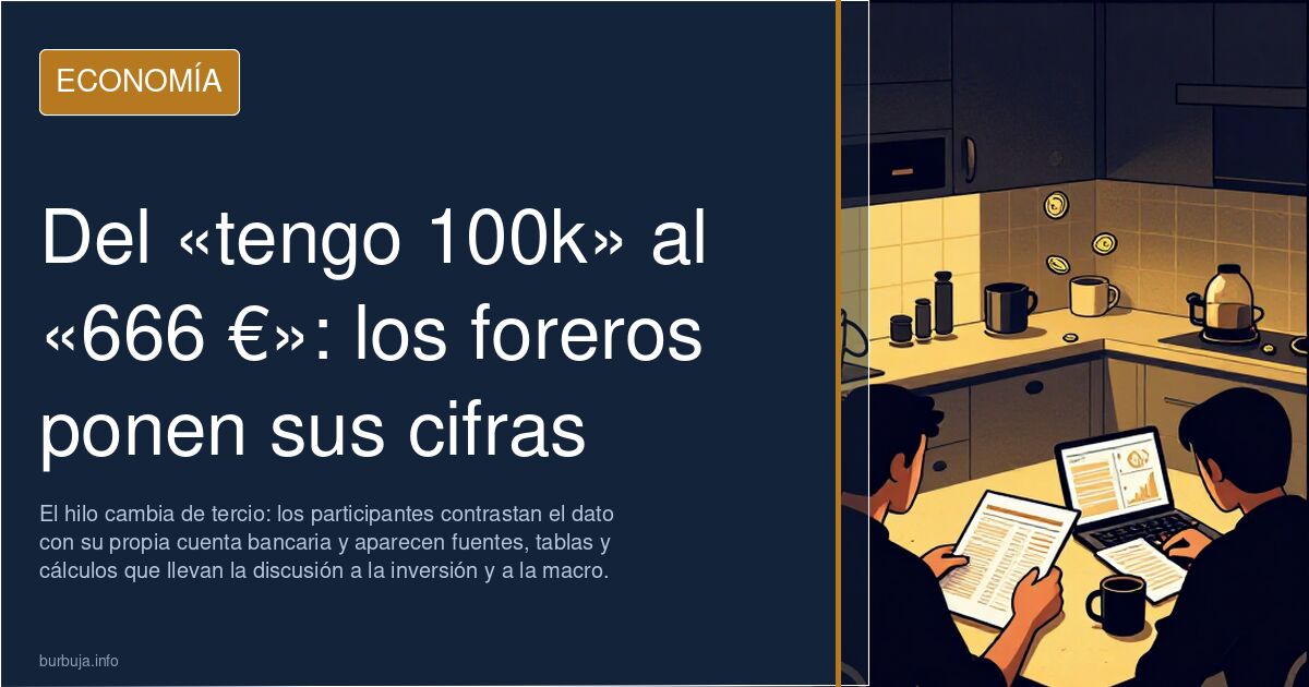 El 63% de los hogares españoles tienen menos de 15.000 € ahorrados ¿ creéis que esto es cierto?