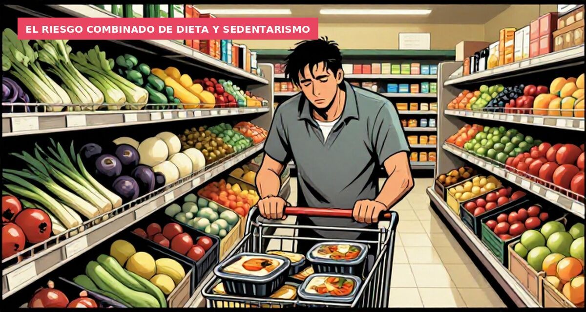 El riesgo combinado de dieta y sedentarismo