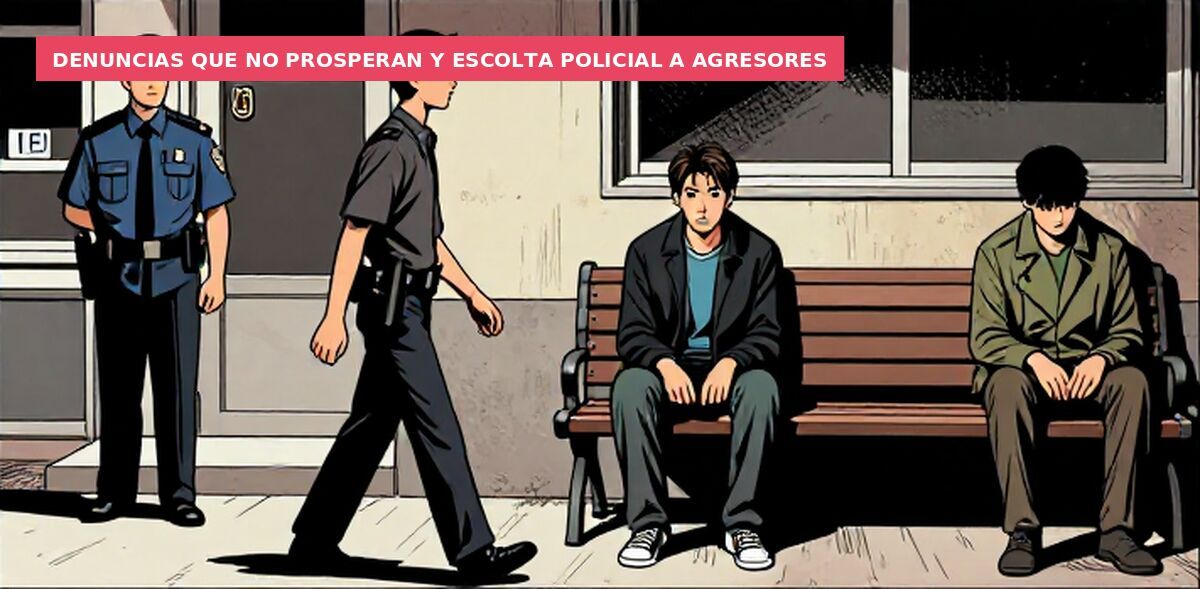Denuncias que no prosperan y escolta policial a agresores