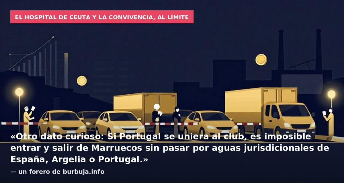 El hospital de Ceuta y la convivencia, al límite: «Otro dato curioso: Si Portugal se uniera al club, es imposible entrar y salir de Marruecos sin pasar por aguas jurisdicionales de España, Argelia o Portugal.» — un forero de burbuja.info