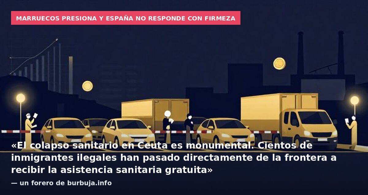 Marruecos presiona y España no responde con firmeza: «El colapso sanitario en Ceuta es monumental. Cientos de inmigrantes ilegales han pasado directamente de la frontera a recibir la asistencia sanitaria gratuita» — un forero de burbuja.info