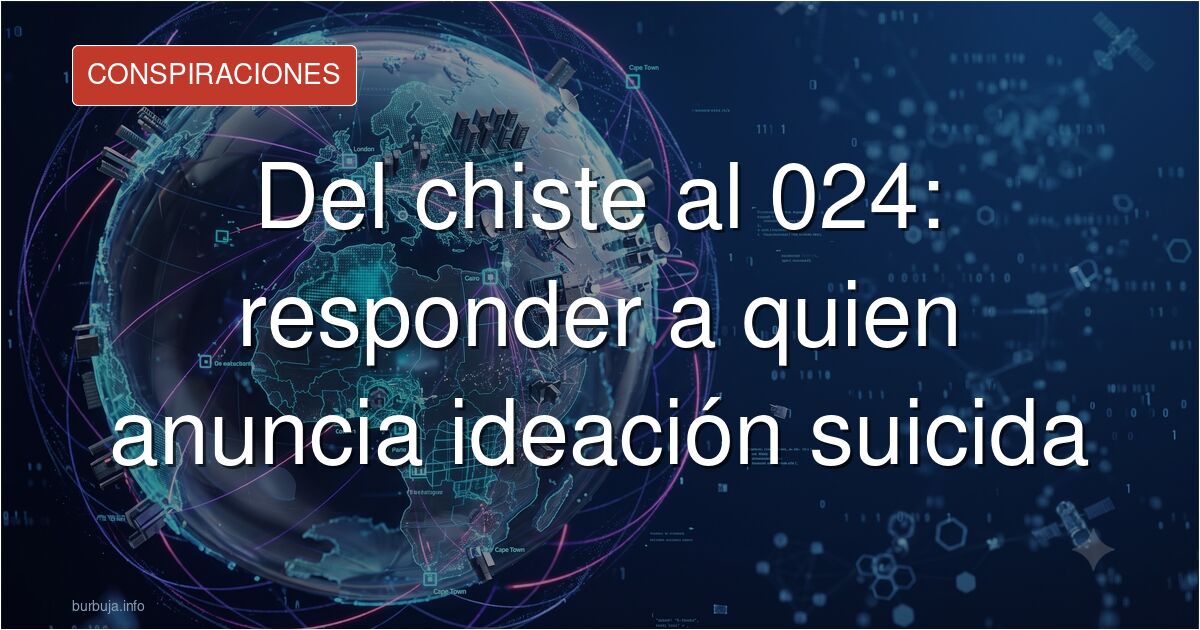 Persona frente a la pantalla de un ordenador escribiendo un mensaje sobre ideación suicida y el teléfono 024