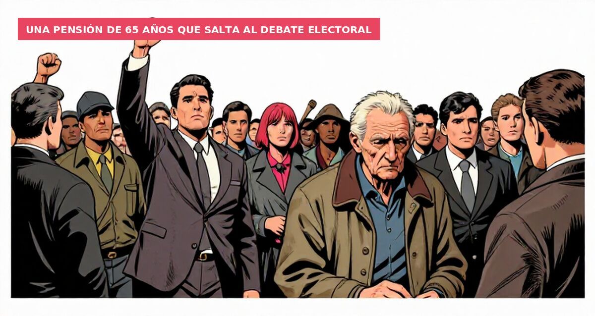 Una pensión de 65 años que salta al debate electoral