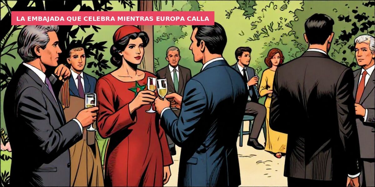 La embajada que celebra mientras Europa calla