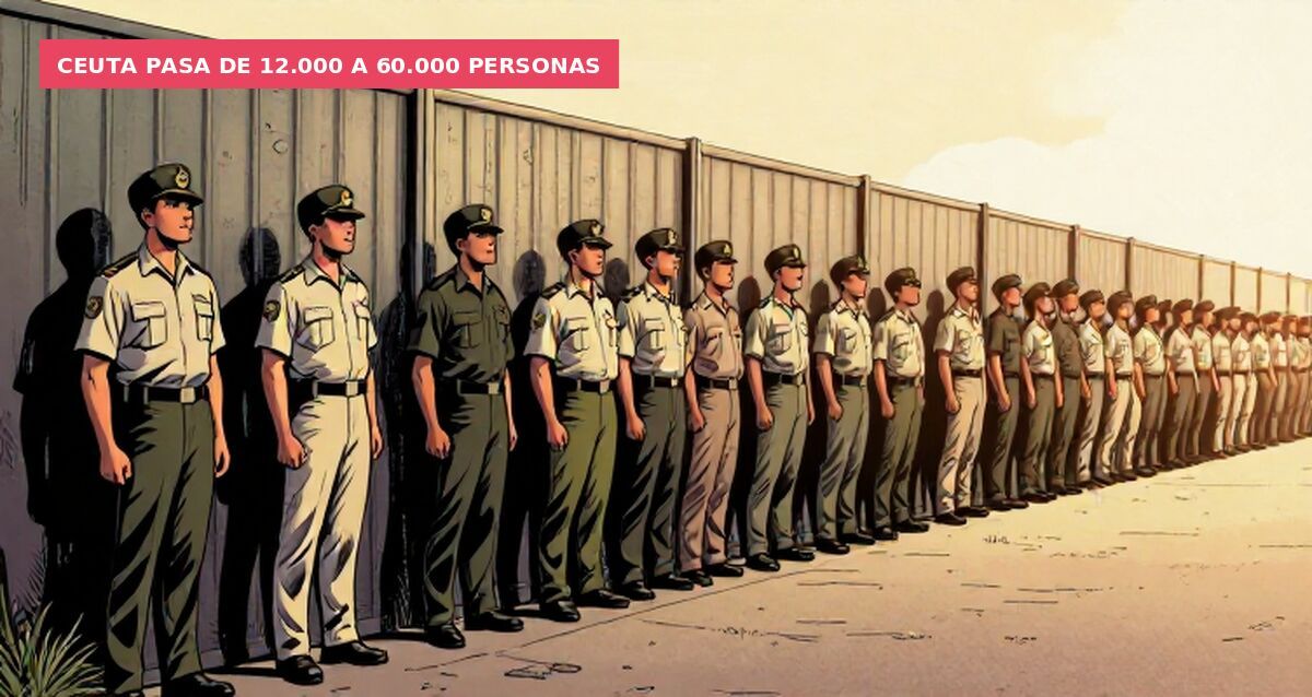 Ceuta pasa de 12.000 a 60.000 personas