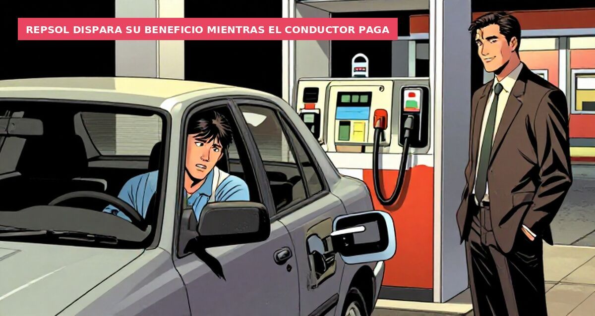 Repsol dispara su beneficio mientras el conductor paga