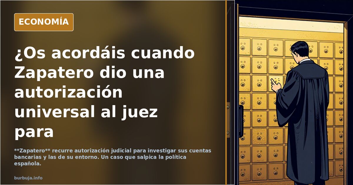 ¿Os acordáis cuando Zapatero dio una autorización universal al juez para investigarle.....?