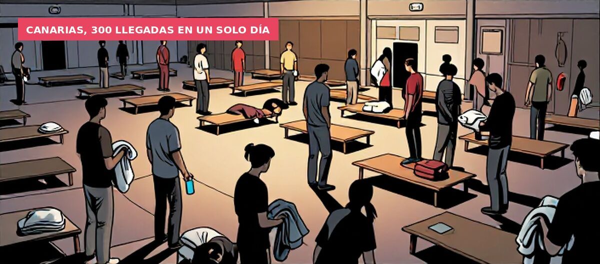 Canarias, 300 llegadas en un solo día