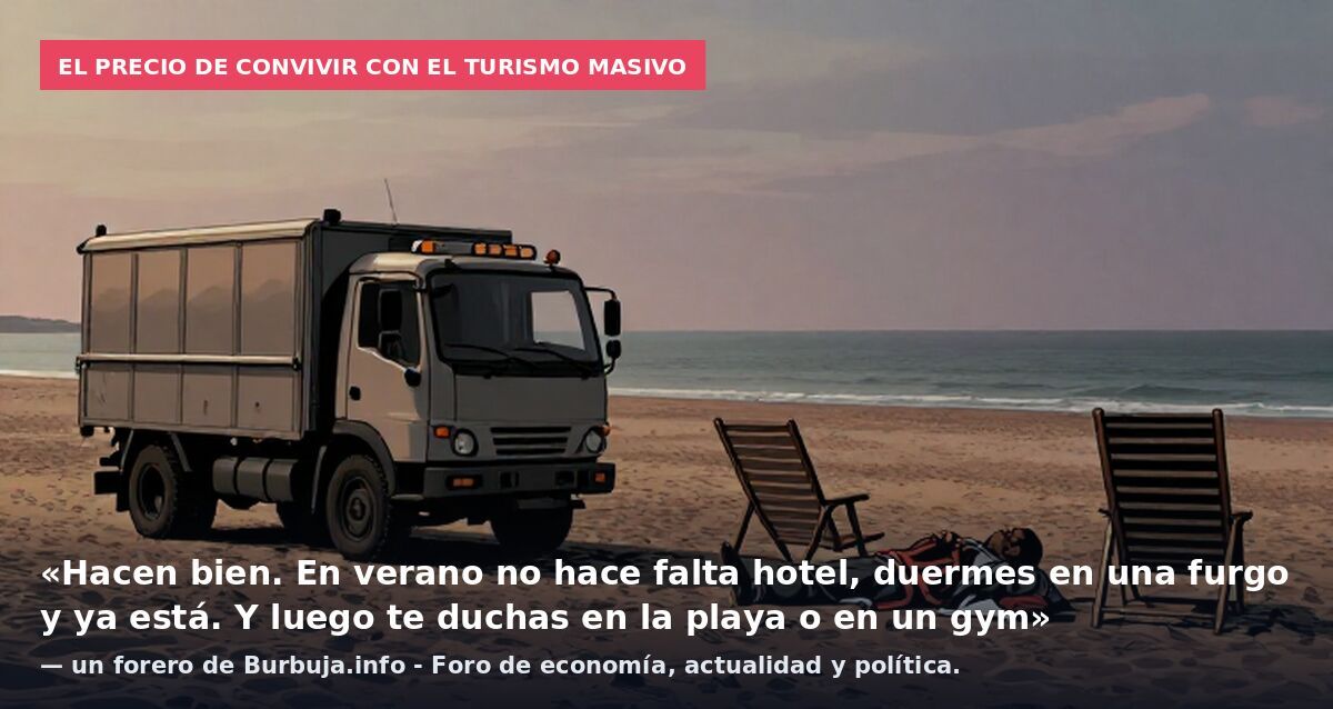 Turistas ‘sintecho’: “¿Pagar 100 euros por una noche? Prefiero dormir en la playa que pagar un hotel en Barcelona”