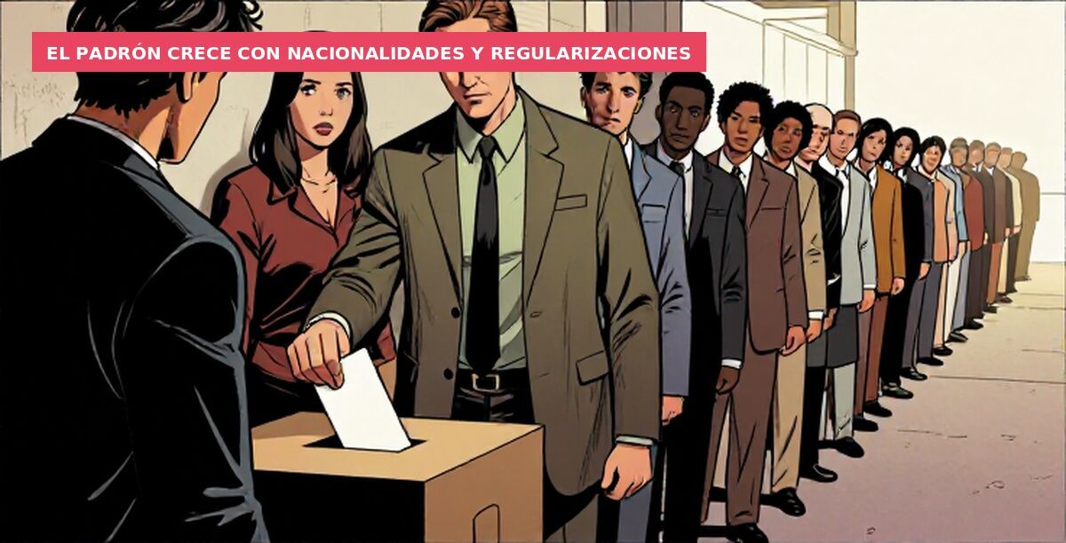 El padrón crece con nacionalidades y regularizaciones