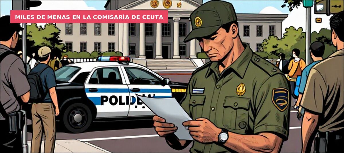 Miles de menas en la comisaría de Ceuta