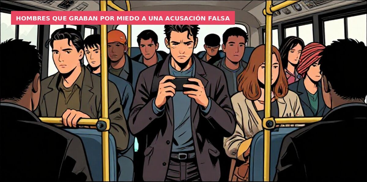 Hombres que graban por miedo a una acusación falsa
