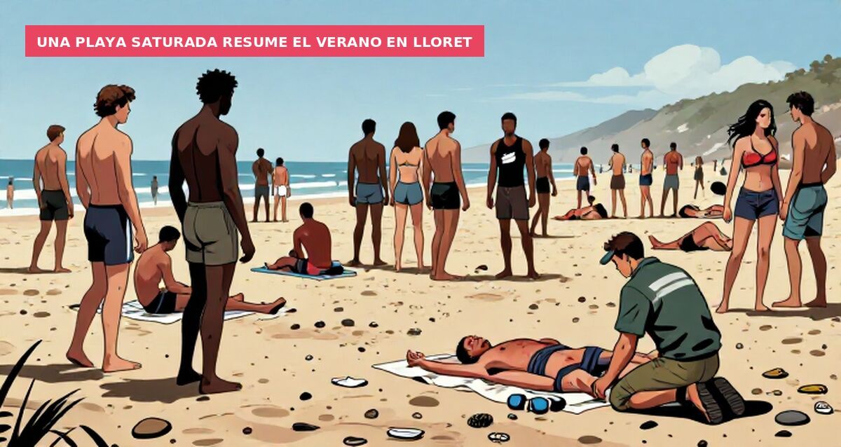 Una playa saturada resume el verano en Lloret