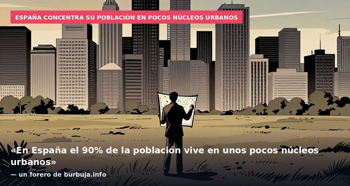 España concentra su población en pocos núcleos urbanos: «En España el 90% de la población vive en unos pocos núcleos urbanos» — un forero de burbuja.info