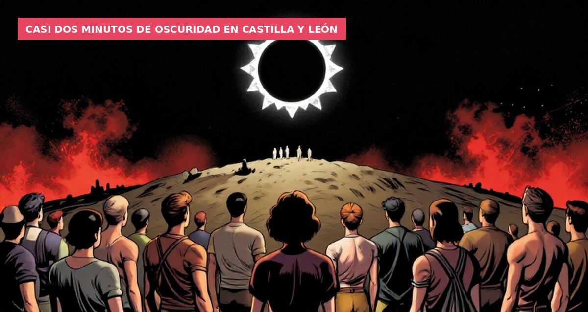 Casi dos minutos de oscuridad en Castilla y León