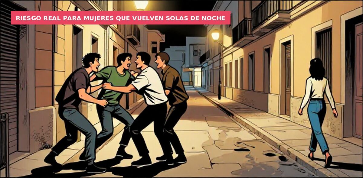 Riesgo real para mujeres que vuelven solas de noche