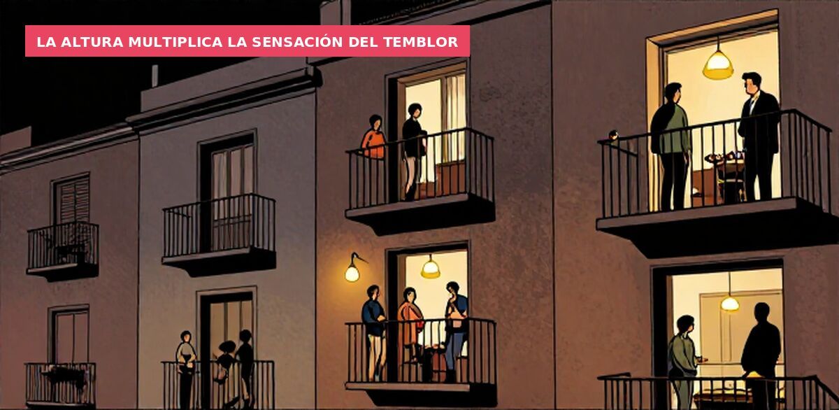 La altura multiplica la sensación del temblor