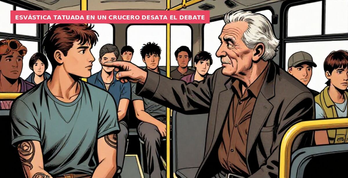Esvástica tatuada en un crucero desata el debate