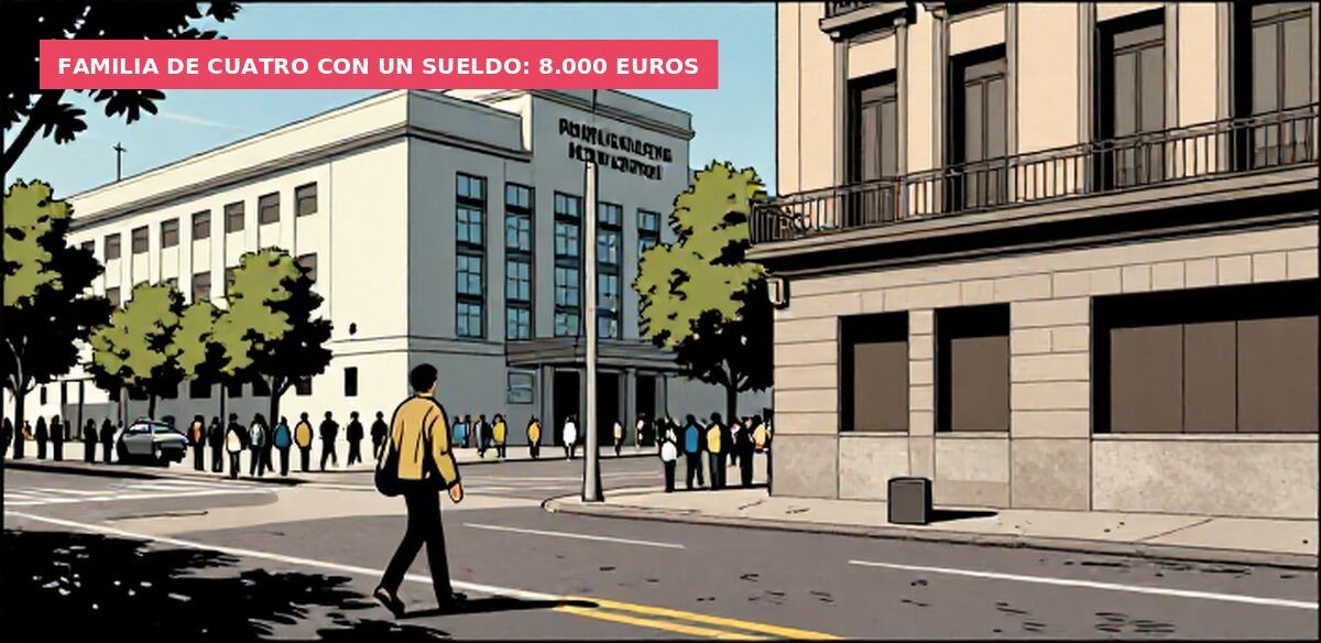 Familia de cuatro con un sueldo: 8.000 euros