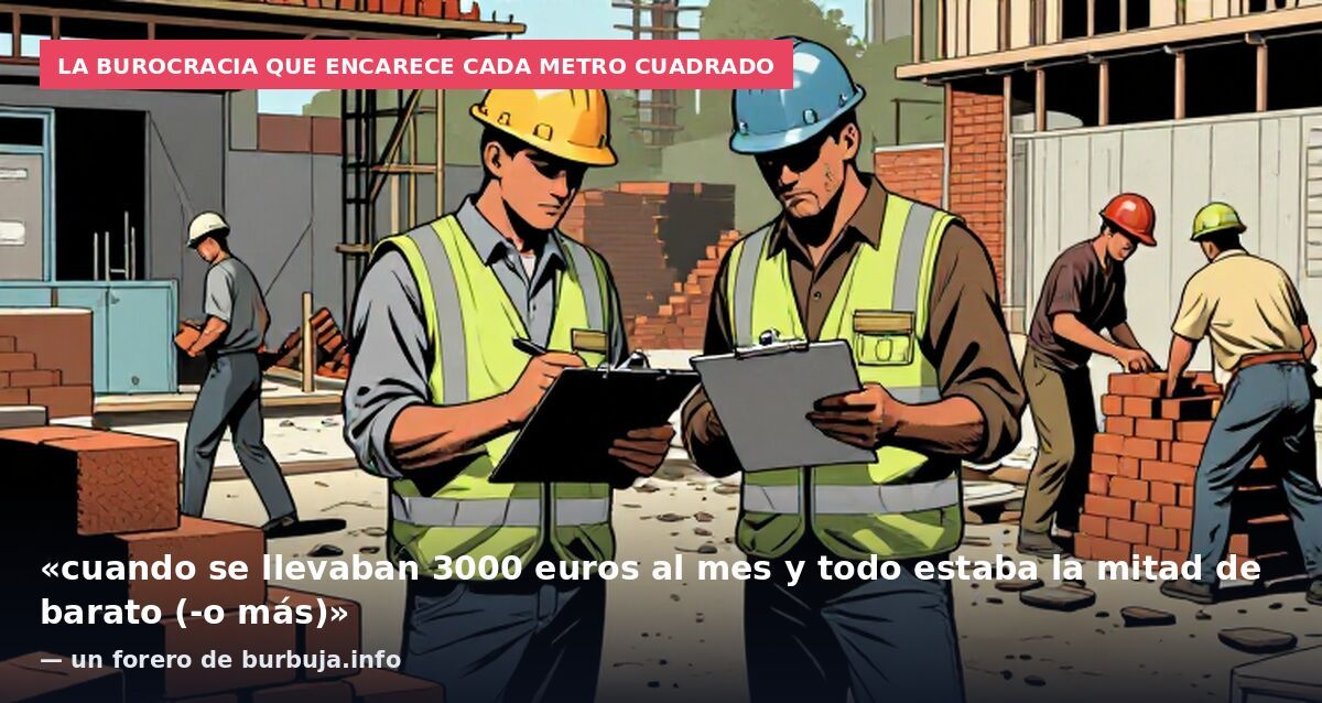 La burocracia que encarece cada metro cuadrado: «cuando se llevaban 3000 euros al mes y todo estaba la mitad de barato (-o más)» — un forero de burbuja.info