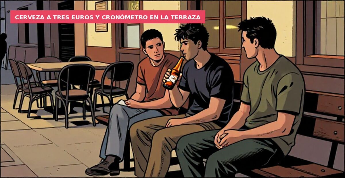 Cerveza a tres euros y cronómetro en la terraza