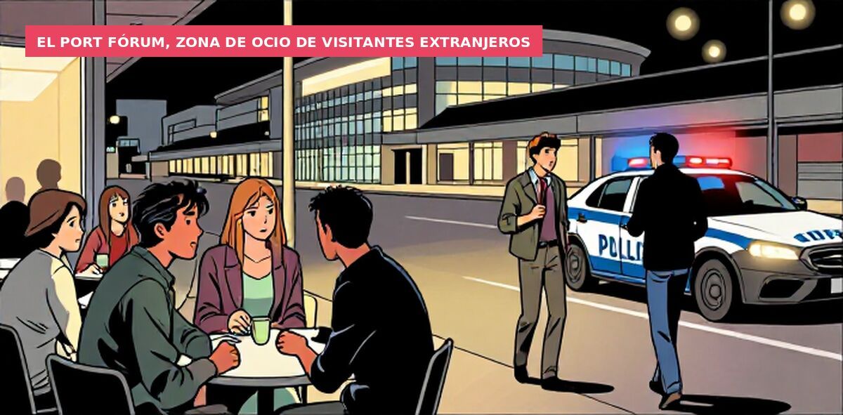 El Port Fórum, zona de ocio de visitantes extranjeros