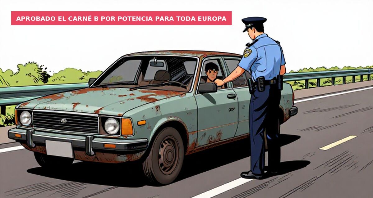 Aprobado el carné B por potencia para toda Europa