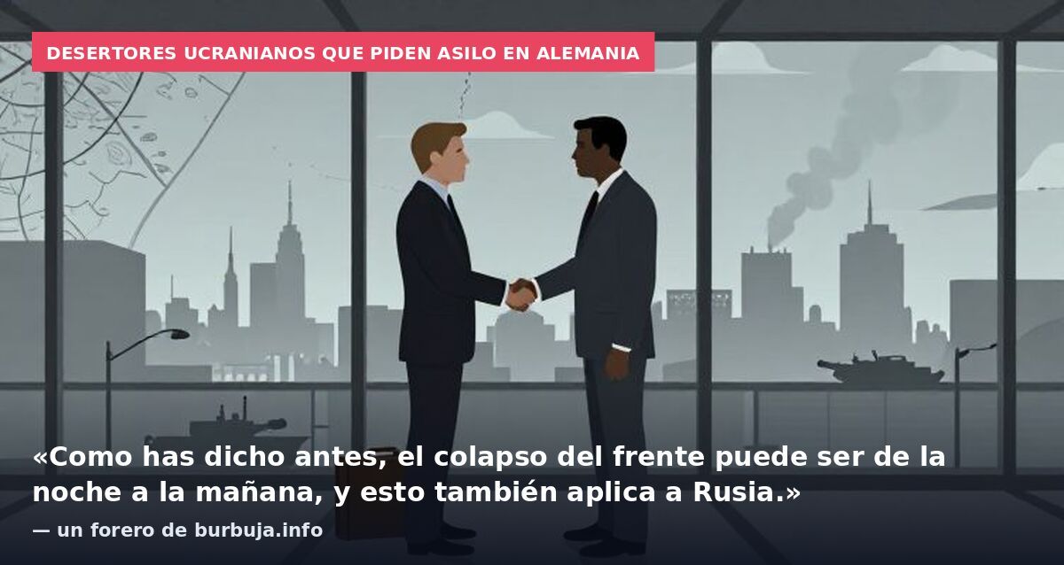Desertores ucranianos que piden asilo en Alemania: «Como has dicho antes, el colapso del frente puede ser de la noche a la mañana, y esto también aplica a Rusia.» — un forero de burbuja.info