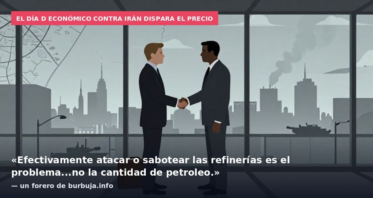 El Día D económico contra Irán dispara el precio: «Efectivamente atacar o sabotear las refinerías es el problema...no la cantidad de petroleo.» — un forero de burbuja.info