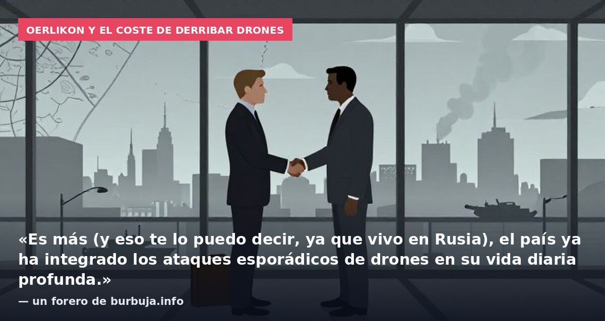 Oerlikon y el coste de derribar drones: «Es más (y eso te lo puedo decir, ya que vivo en Rusia), el país ya ha integrado los ataques esporádicos de drones en su vida diaria profunda.» — un forero de burbuja.info